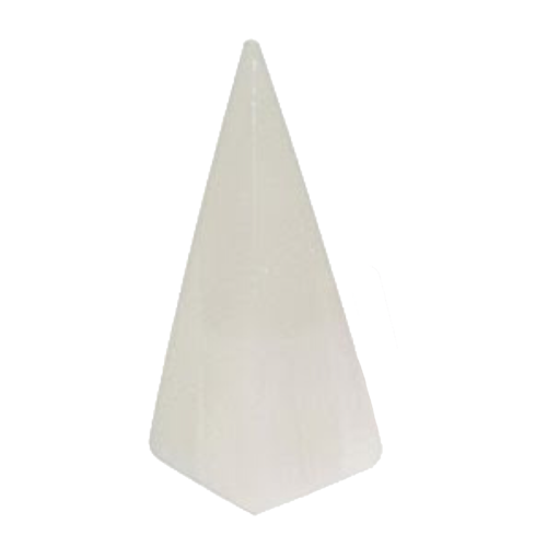 Crystal Pyramid SELENITE White 5x10cm