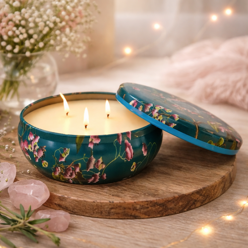 Floral Botanic Triple Wick Candle COCONUT BEACH Large 330g Tin