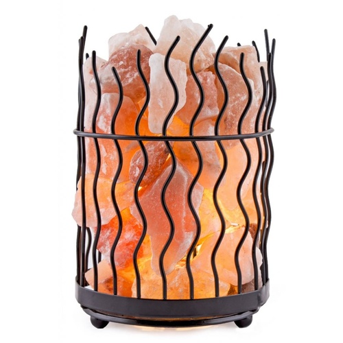Himalayan Salt Lamp WILDERNESS FIRE BOWL With Cord and Globe