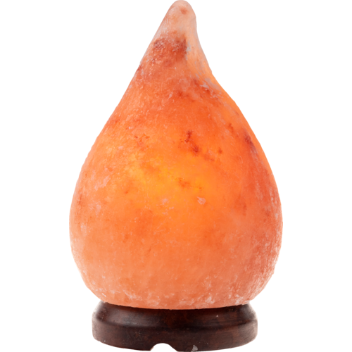 Himalayan Salt Lamp BABY ANGEL TEARDROP Wood Base