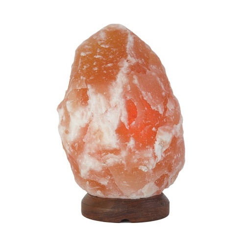 Himalayan Salt NATURAL ORNAMENT 14-16KG with Wooden Base