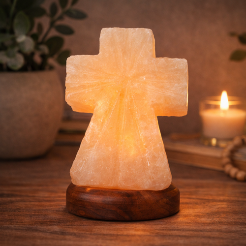 Himalayan Salt Lamp USB Multi Coloured CROSS