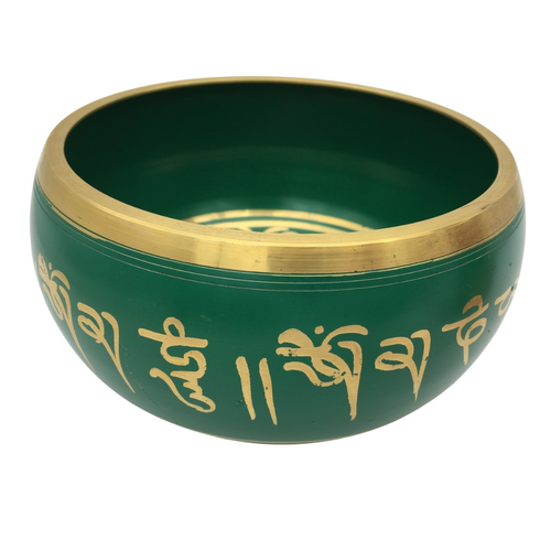 Tibetan Singing Bowl GREEN 10cm