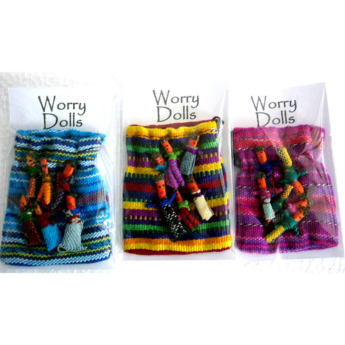 Guatamalan Worry Dolls - 6 DOLL BAG - Pack of 3