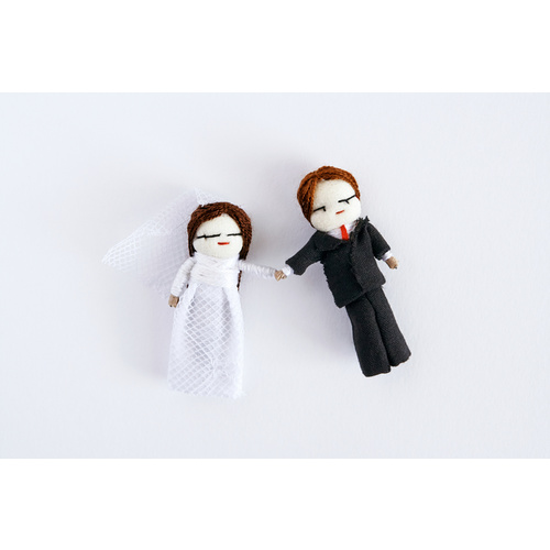 Guatemalan Worry Doll WEDDING PAIR 5cm