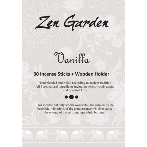 Zen Garden Incense - Vanilla - Single Packet