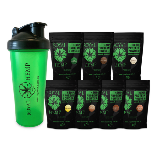 Hemp Protein Powder Sample 7 Pack and Shaker Cup