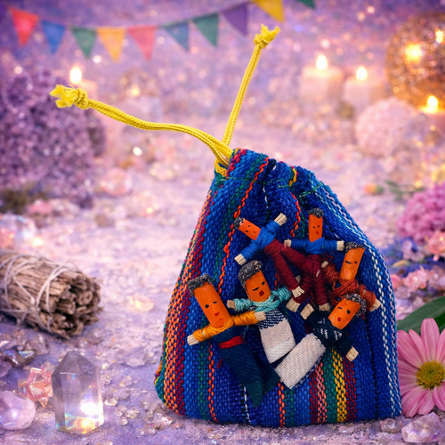 Guatemalan Worry Doll 6 MINI with Textile Bag